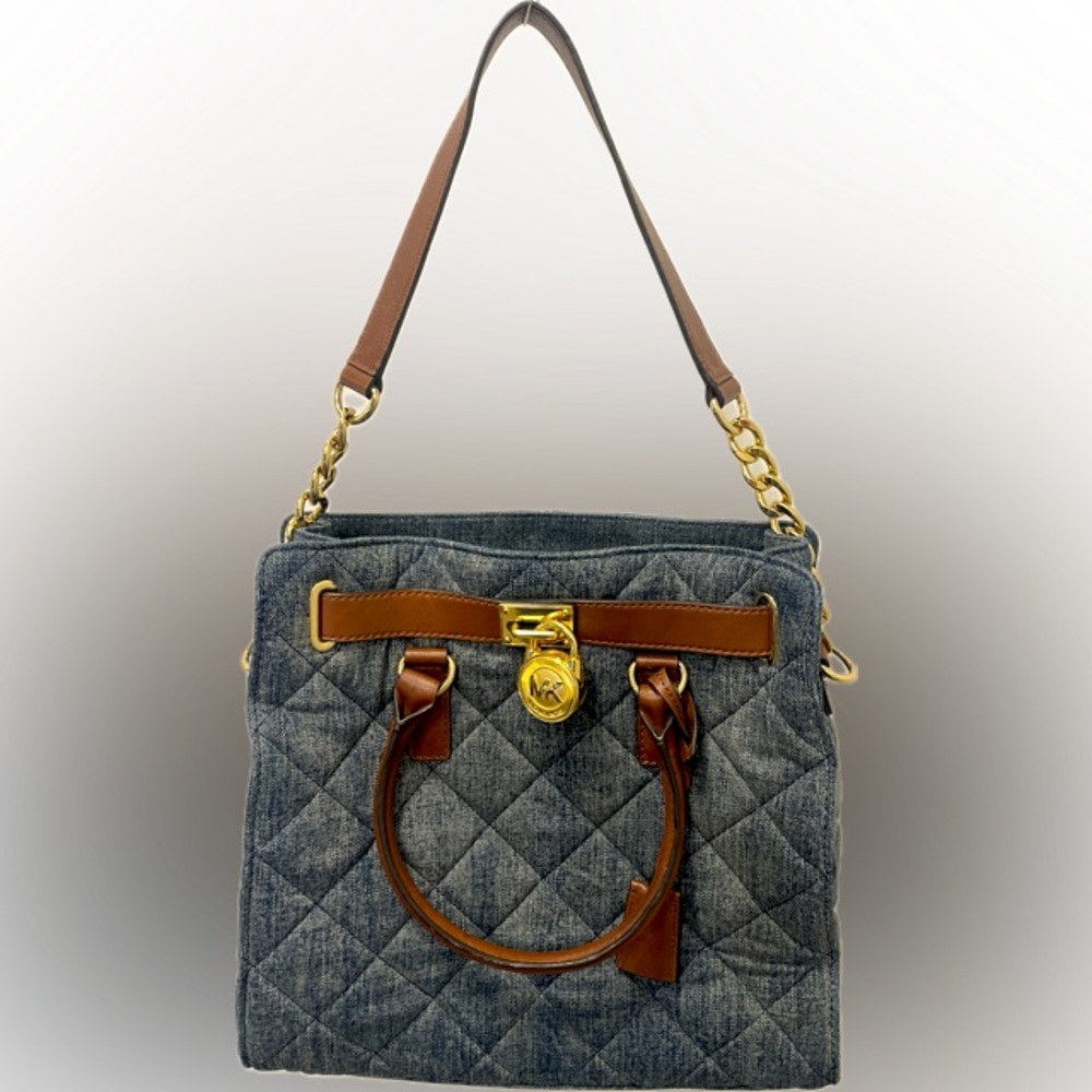 Denim Michael Kors Crossbody handheld tote bag